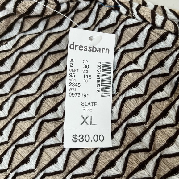 dressbarn Black and White Zigzag A-Line Skirt, XL,  NWT - Picture 10 of 10